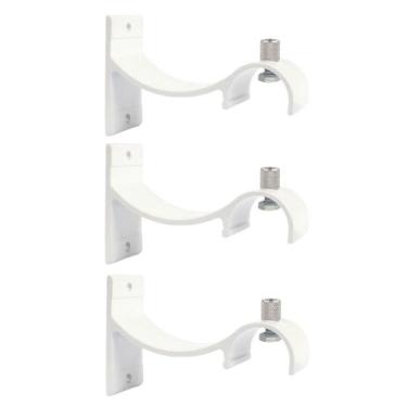 Imagem de KIT 3 Suportes Para Varão Wave Alumínio Perfil Invertido 19mm - DECOR 