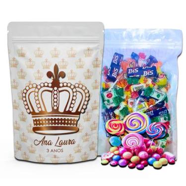 Imagem de Kit Festa Com 5 Saquinhos Em Pé 12x19cm Vários Temas - Mundo da Bina, 
