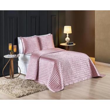 Imagem de Cobre Leito Casal King Shine Charmousse 3Pçs Varias Cores Prata, Palha