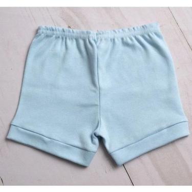 Imagem de SHORT TAPA FRALDA Bebê  SUEDINE 100% ALGODÃO - LETICIA CAT, Azul bb, 2