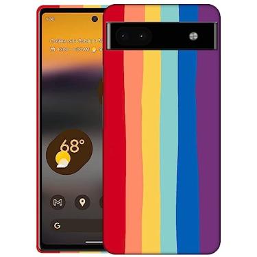 Imagem de Capas SM Capa para Google Pixel 6A - Estampa Multicolorida de Arco-íris Design Impresso 3D Capa Traseira de Plástico Rígido para Google Pixel 6A (não para Pixel 7A).