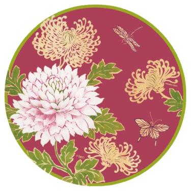 Imagem de Conjunto de dois pacotes de pratos de salada de papel Tonkin da Entertaining with Caspari, 8 pratos por pacote