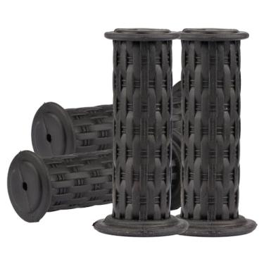 Imagem de Gladder 2 pares de punhos de guidão de bicicleta infantil de borracha universal para meninos e meninas bicicleta de equilíbrio de 12-20 polegadas (preto, 93 mm)