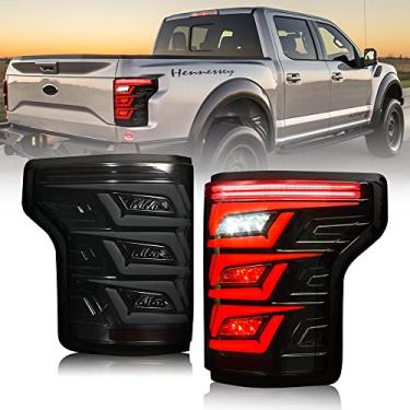 Imagem de Luzes traseiras TT-ABC Ultimate Mods para Ford F150 2015-2020 com montagem de luz traseira LED F-150 de animação inicial (ponto cego não é suportado)