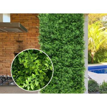 Imagem de 15 Placas de Folhagens Artificiais Jardins Verticais 1 Linha Decoração