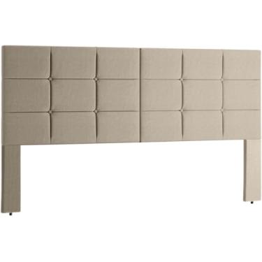 Imagem de Cabeceira De Cama Box Art Espanha- Casal 140cm X 130cm Marfim