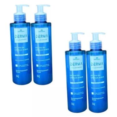 Imagem de GEL FACIAL LIMPEZA SUAVE DERMA CLEANER 300gr DEMAZON Kit 4 un
