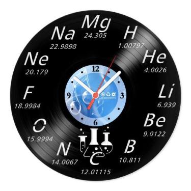 Imagem de Relógio De Parede Disco Vinil Profissões - Elementos Químicos - VPR-02