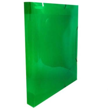Imagem de Pasta Aba Elástico Organizadora Oficio 40mm Polibras, Verde