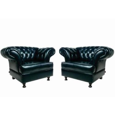 Imagem de Duas Poltronas Decorativa Chesterfield Imperador / Sala, Recepção, Esc