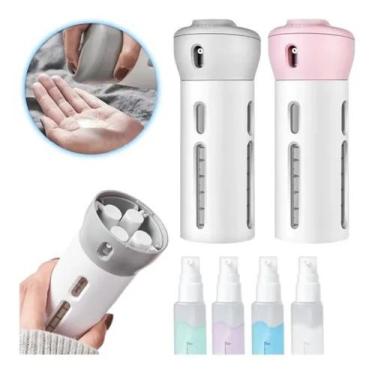 Imagem de Dispenser Portátil 4 Em 1 Kit Viagem Porta Shampoo Sabonete - Generic,