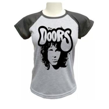 Imagem de Camiseta Babylook The Doors - alternativo basico, Cinza, XG