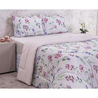 Imagem de Edredom Malha Daffine C/ Nude Super King 1 Peça - Bella Enxovais