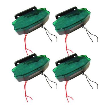 Imagem de 4 Sinaleira Lanterna Lateral Led Peixinho Caminhão Carreta Com Vigia V