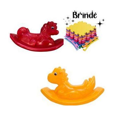 Imagem de Kit Gangorra Playground  Unicórnio e Dino com Tatames Grátis - Valenti
