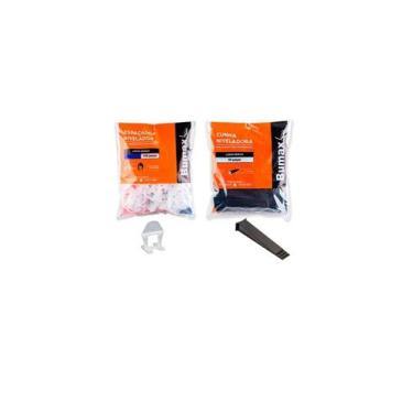 Imagem de Kit 1000 Espaçadores 1,0 mm + 300 Cunhas - Bumax