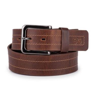 Imagem de Cinto Casual Masculino Fivela Metal Couro Legítimo Fóssil - Ello Griff