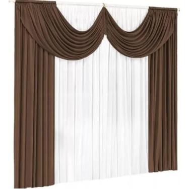 Imagem de Cortina Paris Pra Janela Sala E Quarto Com Bando 3,00 X 2,80 - Florenz