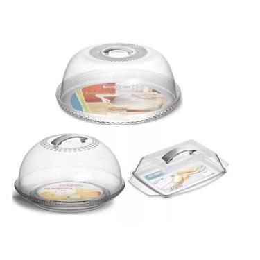 Imagem de Porta Bolo Cromado Transparente N600 - 16x34cm