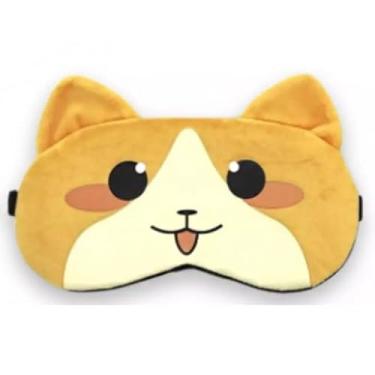 Imagem de Máscaras de Dormir Relaxante para os Olhos com Gel Térmico para Compressa Fria e Quente Reduz Olheiras Gatinho Rosa Laço Cansaço (MascaraGatinhoMSK14-Laranja)