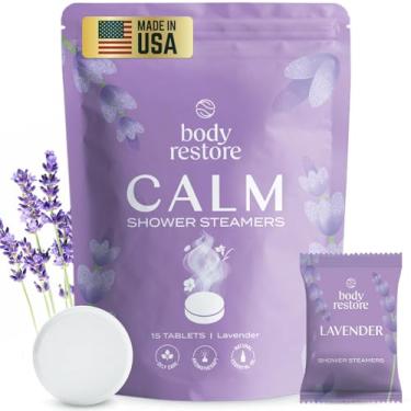 Imagem de Body Restore Shower Steamers Aromatherapy 15 Packs - Mothers Day Gifts, Relaxation Birthday Gifts for Women and Men, Stress Relief and Luxury Self Care Gifts for Mom, Lavender Shower Bath Bombs