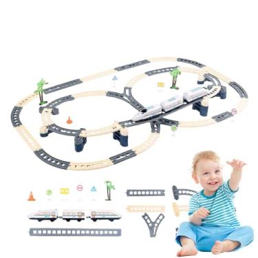 Imagem de Conjunto de trem modelo, conjunto de trem infantil - Modelo Trem Brinquedo Infantil - Crianças treinam bateria, educação infantil melhora a coordenação olho-mão