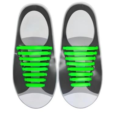 Imagem de Cadarço De Silicone O Par Elástico 16 Peças Verde Claro