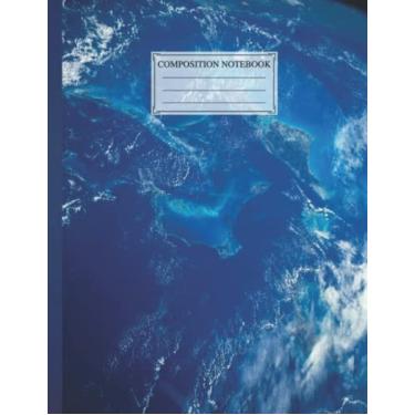 Imagem de Composition NoteBook Bahamas Size 8.5 x 11 In, 110 pages Basics College Ruled Cute Work From Home For Children Women Girls College Students Office School