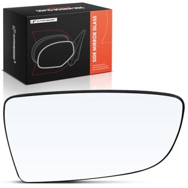 Imagem de A-Premium Vidro espelhado aquecido do lado esquerdo do motorista com placa de suporte - compatível com Chevrolet Aveo 2007 2008 2009 2010 2011 - Espelho plano retrovisor lateral externo