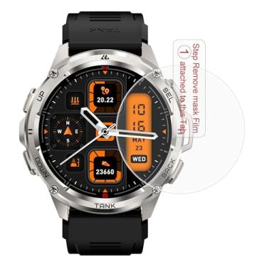 Imagem de KOSPET Protetor de tela de vidro temperado para Smart Watch TANK T4 e T3 Ultra 2, película de vidro temperado 9H de 1,4 polegadas (pacote com 2)