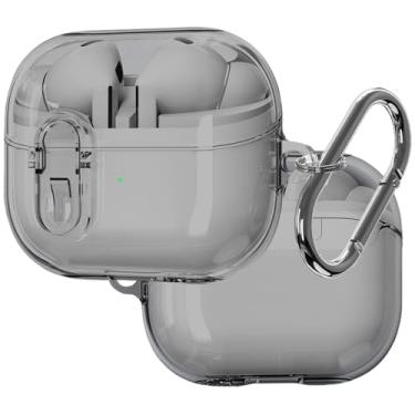 Imagem de Fofvccv Capa transparente para Samsung Galaxy Bud 3 Pro 2024 com chaveiro, antiqueda, carregamento sem fio, capa protetora com clipe de bloqueio, cristais de gelo, capa para Galaxy Buds3/Galaxy Buds3