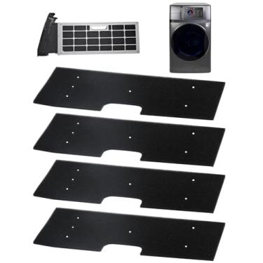 Imagem de WH01X35719 Filtro de fiapos pacote com 4 - para combo de lavadora e secadora de perfil GE - lavável à mão e reutilizável - para modelos: PFQ97HSPVDS (filtro de algodão)