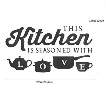 Imagem de Adesivo de Parede, Adesivo de Parede Removível de PVC, Adesivo de Parede Removível de Desenho Animado Adesivo de Parede Mural de Amor Adesivo de Parede Mural para Casa, Cozinha,