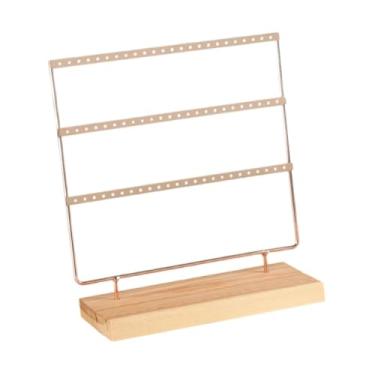 Imagem de YIJU Suporte para brincos Organizador de joias Colar Pulseira Suporte para exibição de joias Organizador de brincos para armário Loja Casa Loja Mostrar, Rosa Ouro