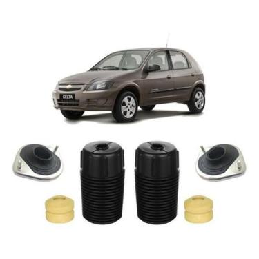 Imagem de 2 Kit Coxim Batente Dianteiro Chevrolet Celta 2008 2009 2010 - Qualyki