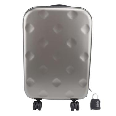 Imagem de Mala de 20 Polegadas, Com Rodas Giratórias de 360°, Trava Com Senha, Mala de Bagagem Portátil Dobrável Cinza para Viagens, Ideal para Viagens Curtas ou como Bagagem de Mão