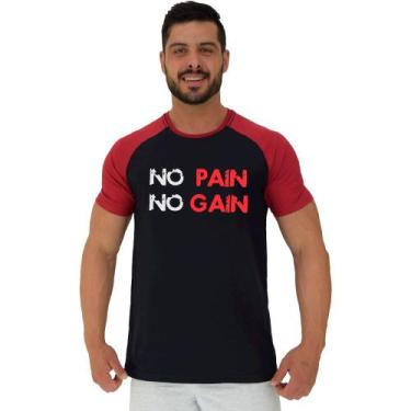 Imagem de Camiseta Tradicional Manga Curta MXD Conceito No Pain No Gain Letreiro