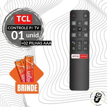 Imagem de Controle Remoto Para Tv LCD TCL Smart 4K Android + Pilhas - Kapbom