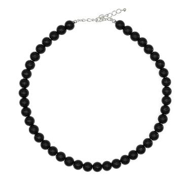 Imagem de JNF Colar de pérola grande para mulheres colar de pérola grossa colar grande falso colar e brincos conjunto de colar de pérolas dos anos 20 bijuteria fantasia, Pérolas de imitação, Sem Pedra Preciosa