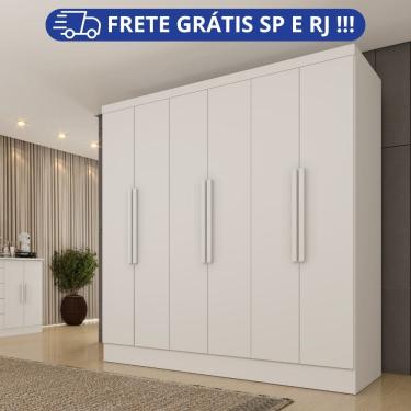 Imagem de Guarda Roupa Casal ou Solteiro 06 Portas 04 Gavetas Bariloche Tcil