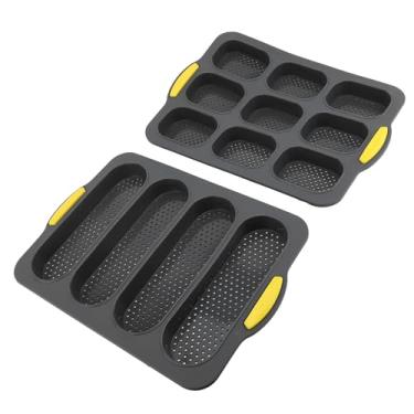 Imagem de Pão de Pão Perfurado S Fácil de Lançar Silicone Baking Pan Conjunto para Cozinha Em Casa é 9 Pão a Placa de Grades B e um Pão de Pão de Pan de Pan