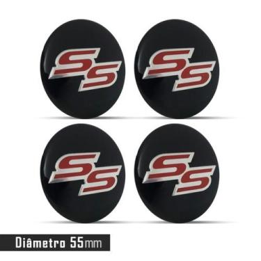 Imagem de Jogo 4 Emblema Roda  SS  55mm - Vermelho - GFM - EMBLEMAS, 55