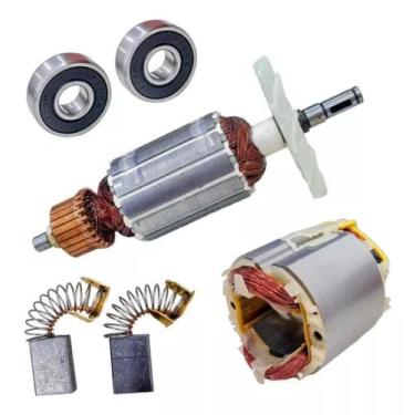 Imagem de Induzido, Bobina, Carvão E Rolamentos P/ Makita 4100nh 220v - Import