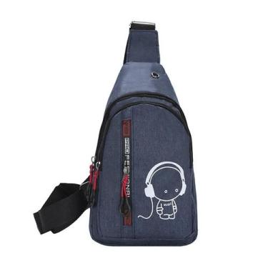 Imagem de Bolsa de Peito Masculina - Estilo Casual Coreano 2024 - Mochila Crossb