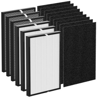 Imagem de 3 conjuntos de substituição de filtro Air220 Air320 compatíveis com purificador de ar Bissell Air320 Air220 2768A 2609A, inclui pré-filtro, filtro HEPA verdadeiro e filtro de carvão ativado, compare