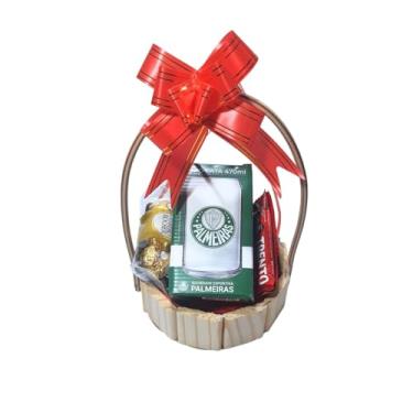 Imagem de Cesta Times Futebol Com Copo Formato De Lata E Bombons (Palmeiras)