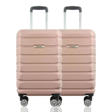 Imagem de Kit Duas Malas De Bordo Rígidas 360º - Gladiador B3, Rose gold, Bordo,