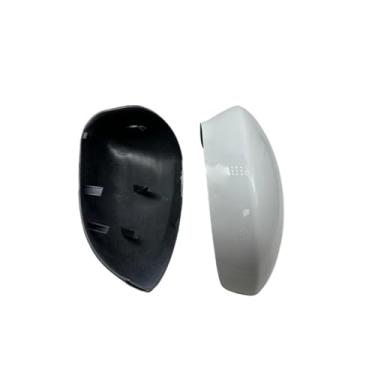 Imagem de Par de capas de espelho retrovisor lateral de carro, capa de revestimento, acabamento de substituição compatível com Fiat 500 500c 2007-2023(Glossy White)
