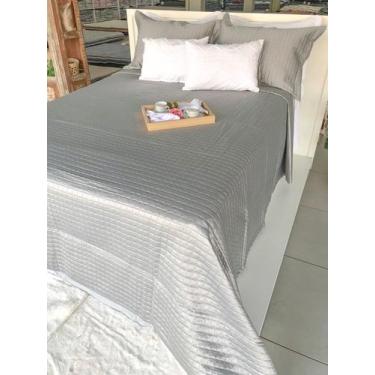 Imagem de Cobre leito sidney solteiro 2pçs toque acetinado - ROZAC, CINZA CLARO