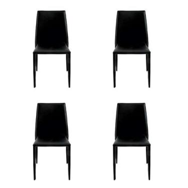 Imagem de Conjunto de 4 Cadeiras Amanda I Preta - Rivatti